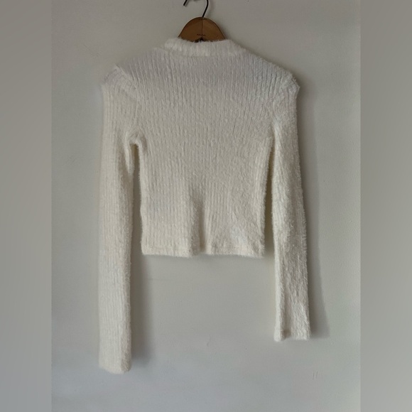 NWT ANTHROPOLOGIE Stellah Beige Lurex Cropped Sweater Sz XXS - Picture 5 of 11